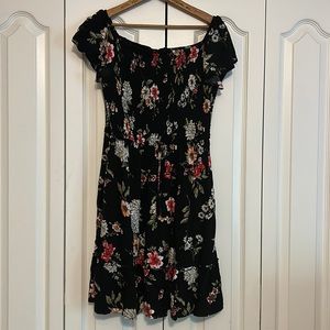 Black flower sun dress target xhaloration brand size L
